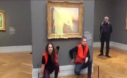 Activistas atacan cuadro de Monet en Berlín; protestan por crisis ecológica
