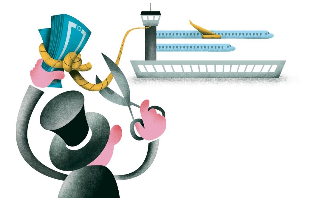 Aviación operará con turbulencia presupuestal. Ilustración de Ani Cortés