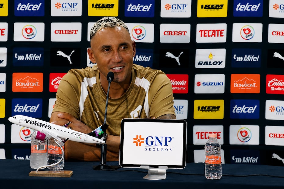 Keylor Navas en conferencia de prensa con Pumas, durante el torneo Apertura 2026 de la Liga MX - Foto: Maritza Villagómez | EL GRÁFICO