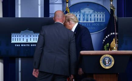 Por tiroteo, servicio secreto irrumpe en conferencia y saca a Trump