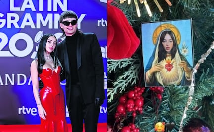 ¿Santa Nicki Nicole? Peso Pluma decora su árbol de Navidad con una peculiar imagen