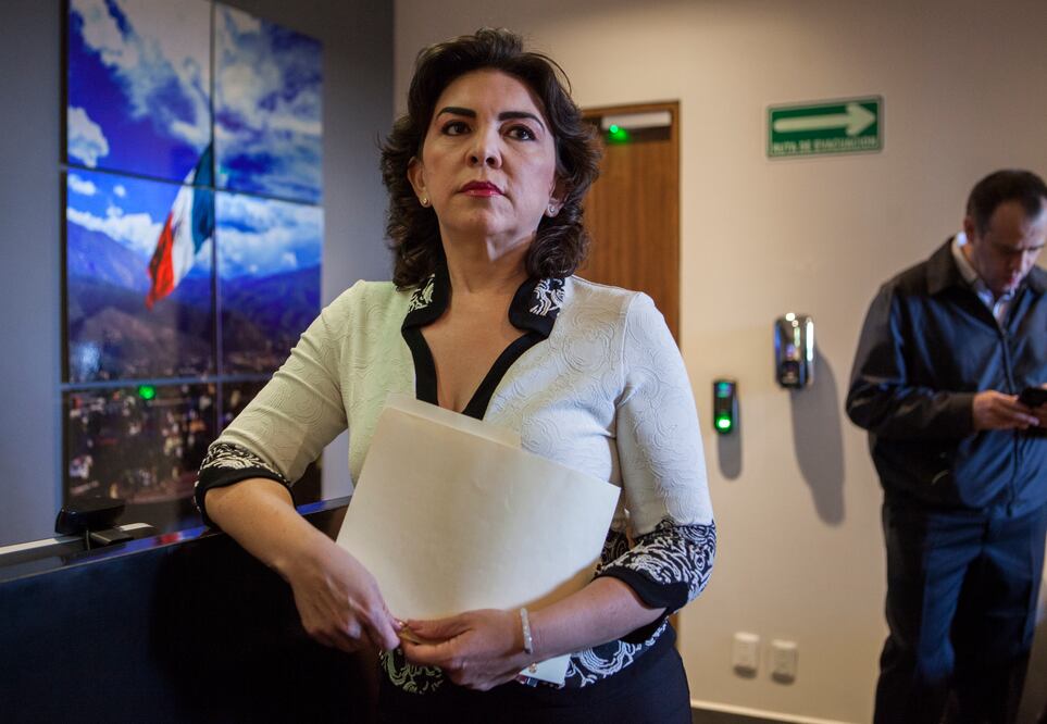Ivonne Ortega durante una rueda de prensa en el CEN del PRI. (FOTO: Especial)