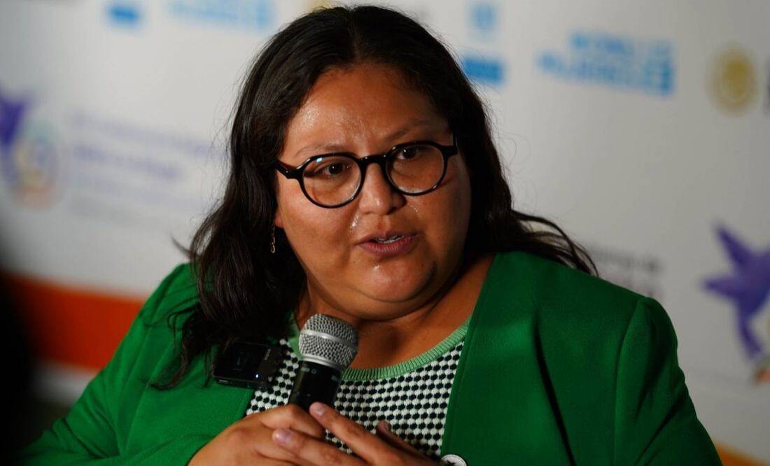 Citlalli Hernández Mora, secretaria de las Mujeres. Foto: Galo Cañas/ Cuartoscuro