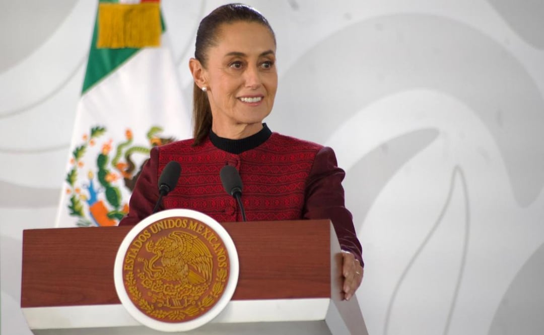 Presidenta Claudia Sheinbaum Pardo durante su conferencia desde Tijuana, Baja California (30/01/2026). Foto: Aimee Melo / EL UNIVERSAL