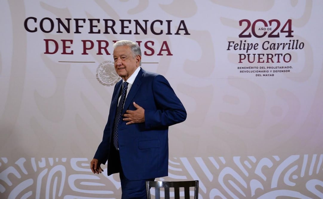López Obrador en su mañanera del 11 de julio. Foto: Presidencia