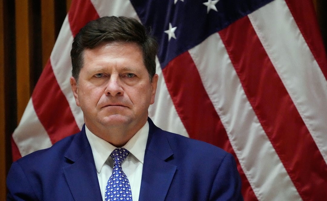 Jay Clayton, fiscal federal para el Distrito Sur de Nueva York, en conferencia de prensa en Nueva York, el 9 de marzo del 2026. Foto: AP