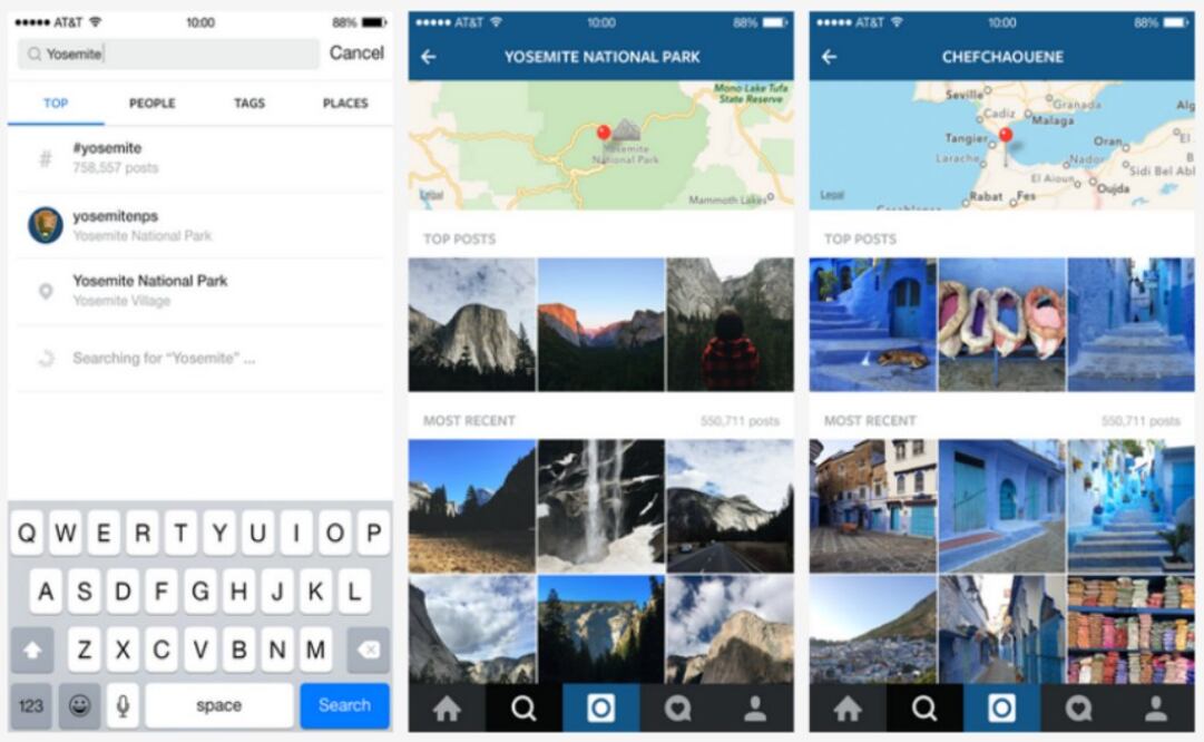  Además, el buscador muestra las tendencias, hashtags y contenidos que están generando conversación sobre ese lugar en ese momento. (Foto: Especial ) 