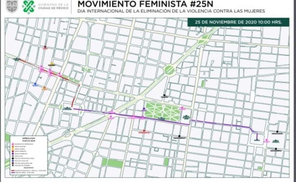 Protegen negocios previo a marcha por violencia contra la mujer
