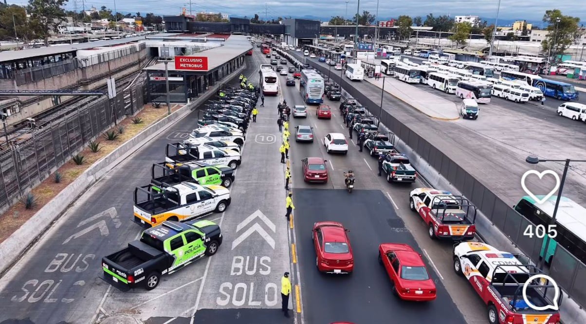 Refuerzan seguridad en la GAM por operativo federal; despliegan vigilancia en puntos estratégicos de CDMX. Foto: Especial