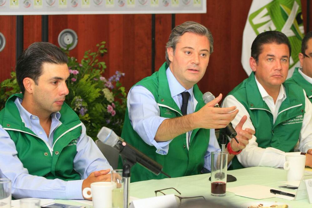 Aurelio Nuño durante la reunión plenaria del PVEM en el Senado (Foto: tomada de @aurelionuno)