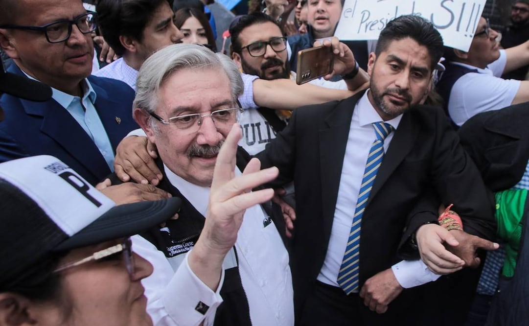 El ministro Luis María Aguilar acudió a la manifestación. Foto: Archivo EL UNIVERSAL