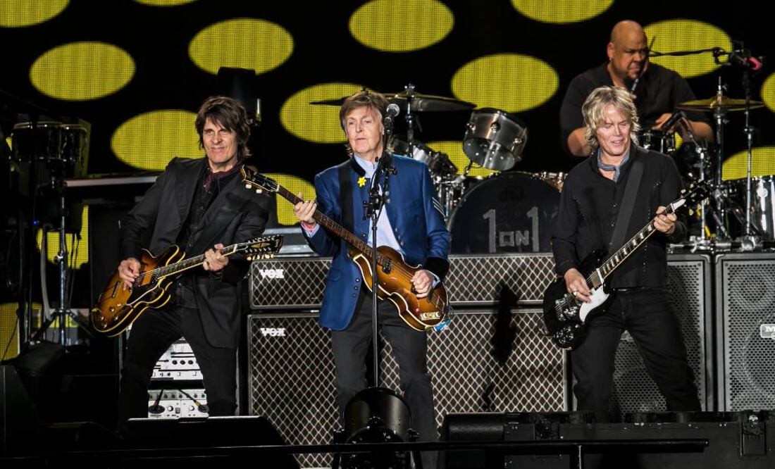 Paul McCartney durante su concierto en el Estadio Azteca de 2017.Foto: EL UNIVERSAL, Archivo