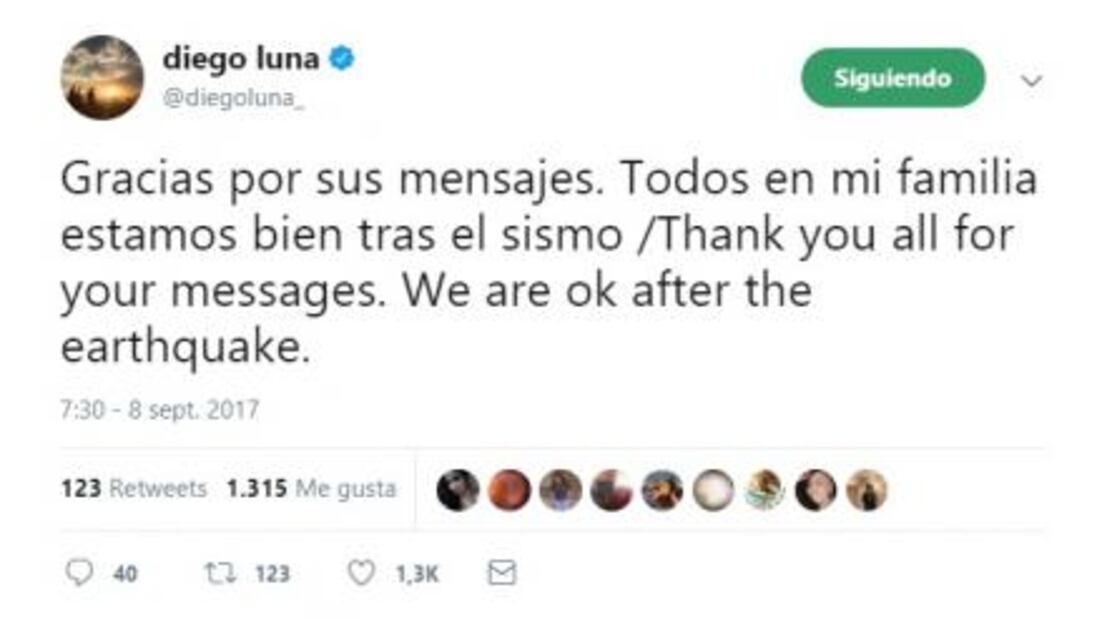 Famosos envían oraciones tras sismo en México