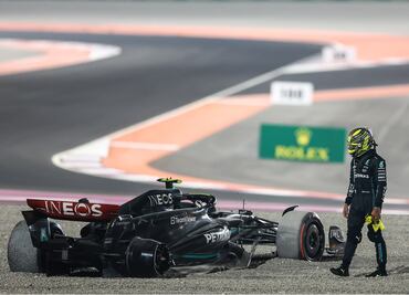 Acepta Lewis Hamilton que fue el culpable de chocar con George Russell durante el Gran Premio de Qatar