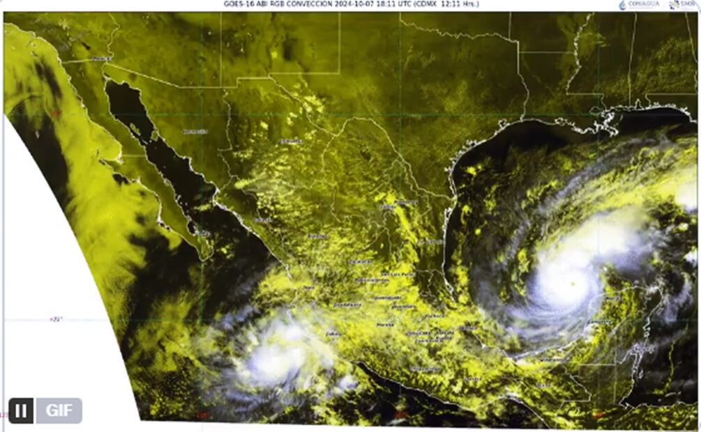 Emiten Alerta Roja en 69 municipios de Yucatán ante la llegada del huracán Milton. Foto: Especial