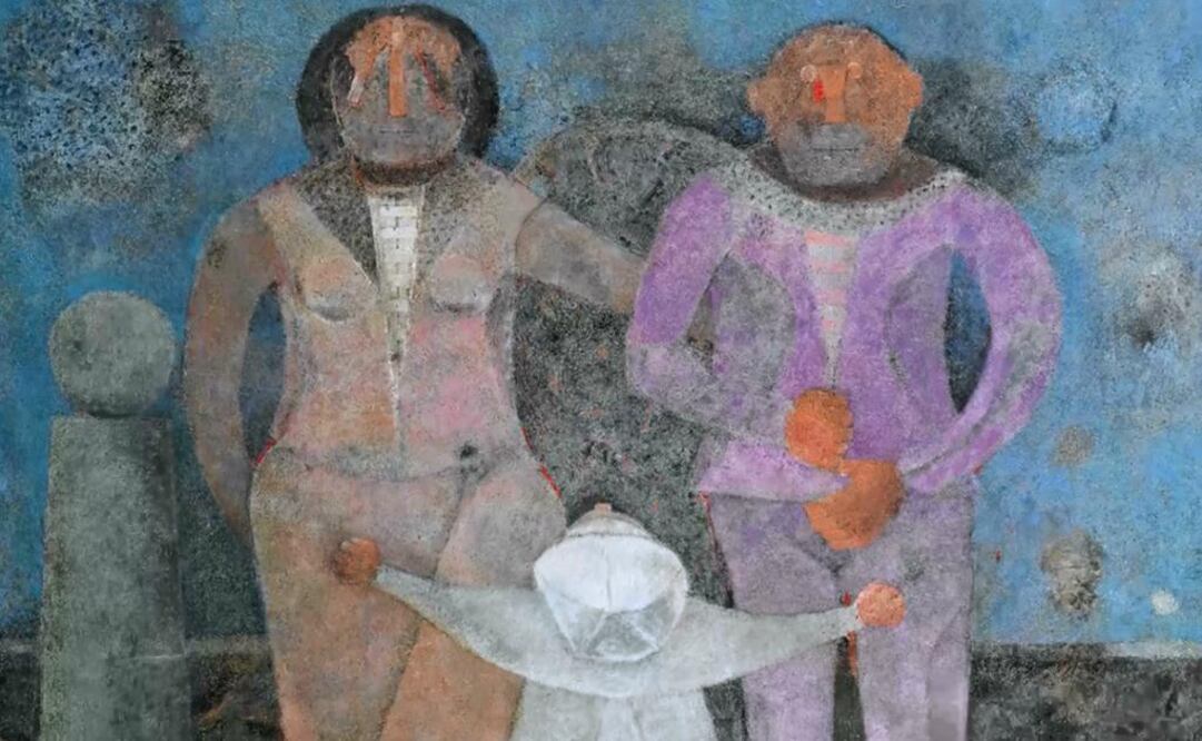 "La familia" (1987), un óleo sobre lienzo de 124 x 180 centímetros, fue pintado durante los últimos años del artista. FOTO: Sotheby's