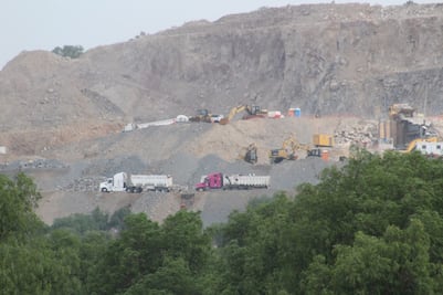 Derrumbe en mina de Teotihuacán deja un muerto y un herido