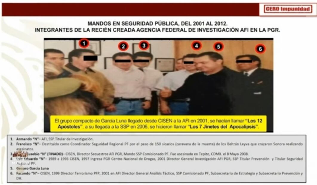 Presentan estructura de Genaro García Luna en áreas de la SSP