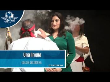 Con limpia, alcaldesa de Puebla da su Primer Informe de Gobierno