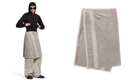 Balenciaga sorprende con su falda toalla de más de 20 mil pesos