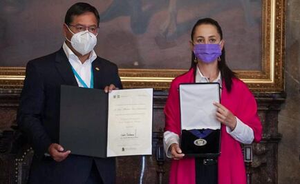Sheinbaum reconoce como huésped distinguido de la CDMX al presidente de Bolivia
