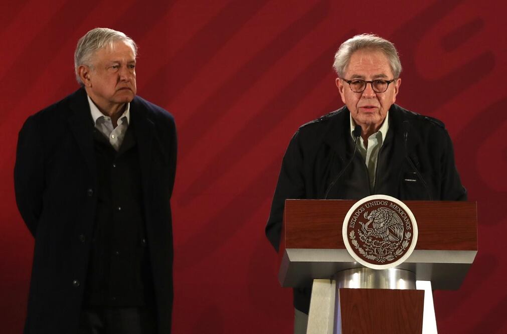 El presidente Andrés Manuel López Obrador y el secretario de Salud, Jorge Alcocer. Foto: Berenice Fregoso