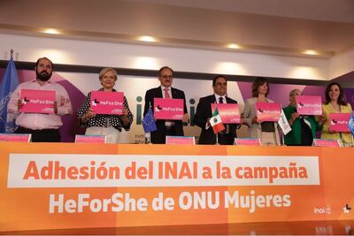 Firman acuerdo para incluir al Inai a proyecto He for She