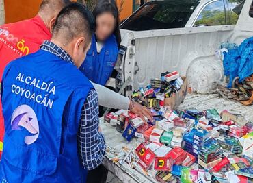 Coyoacán retira miles de cigarros ilegales en el Cetram Tasqueña