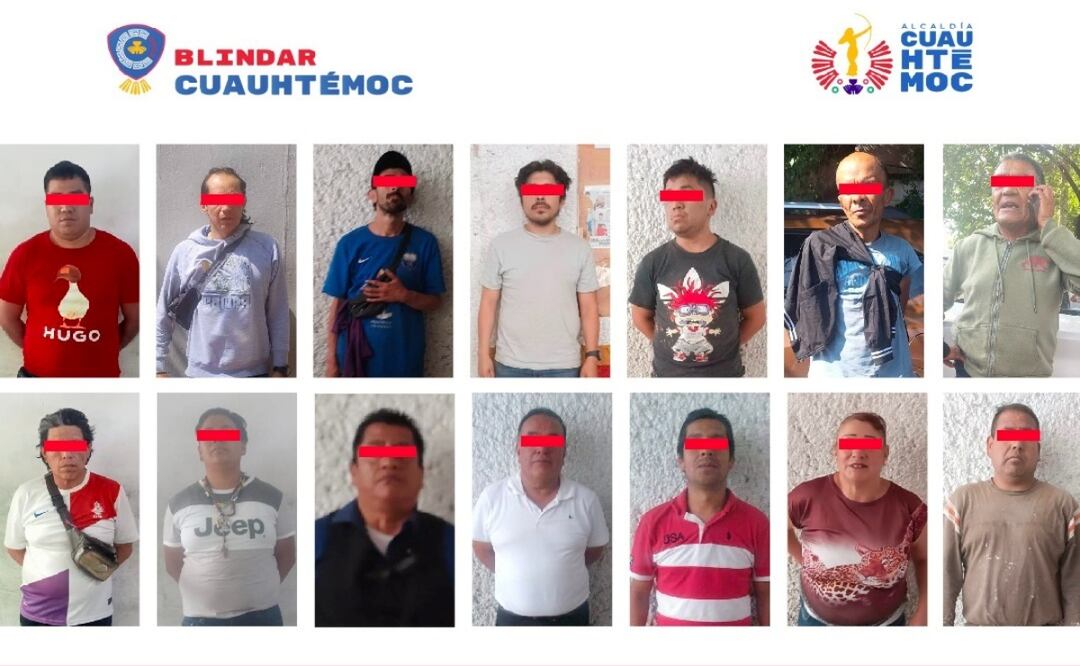 Operativo contra franeleros; detienen a 14 por cobro ilegal en calles de Cuauhtémoc. Foto: Especial