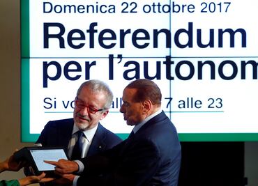 Norte de Italia busca referéndum de autonomía; Berlusconi lo respalda