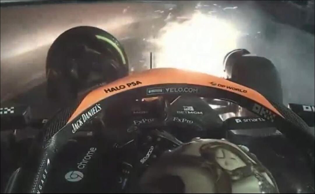 Choque de Lando Norris en Las Vegas - Foto: Especial