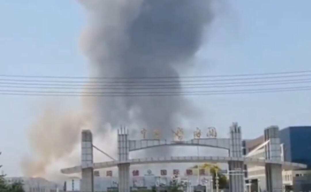 Explosión en China. (27/05/25) Foto: Captura de pantalla