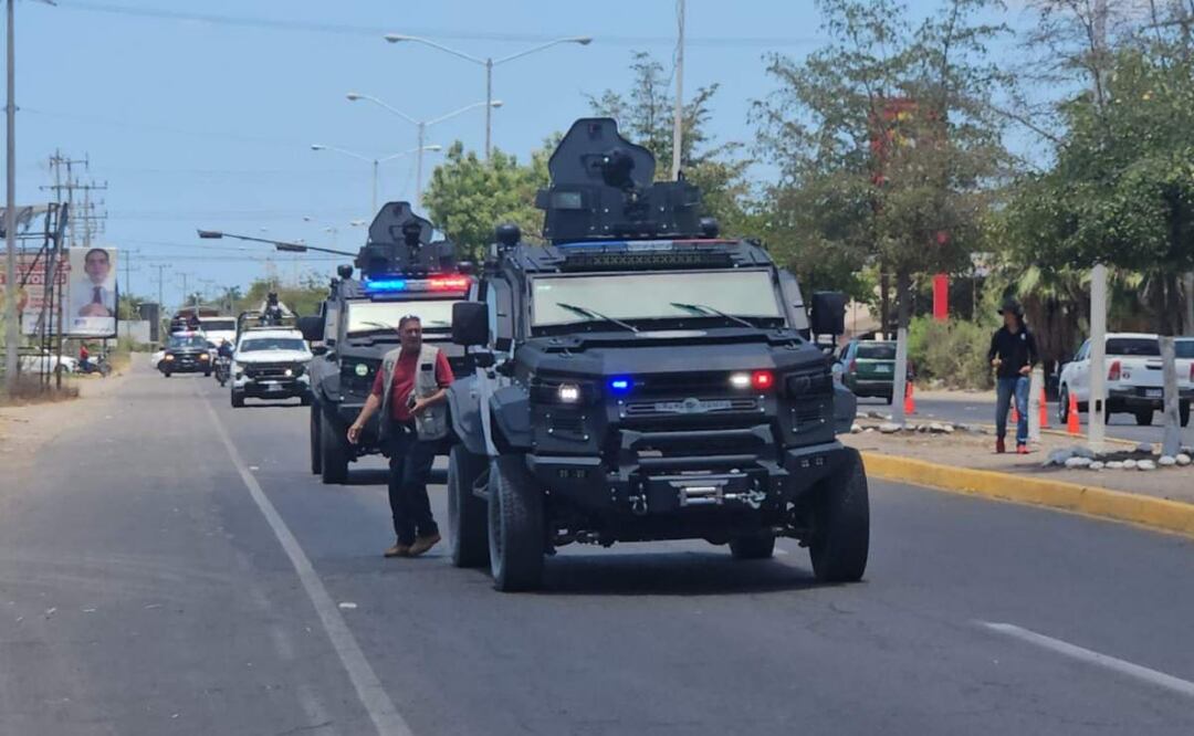 Llegada de unidades artilladas de las fuerzas federales y de la Secretaria de Seguridad Pública Ciudadana (SSPC) en Navolato, Sinaloa (10/06/2025). Foto: Cortesía