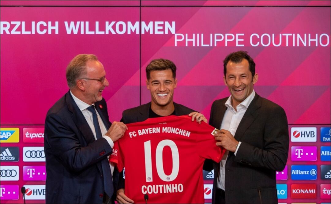 Coutinho en su presentación con el Bayern Foto: AP