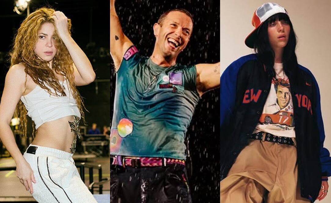 Shakira, Chris Martin y Billie Eilish formarán parte de los shows durante la noche de los Grammy 2025. Foto: Instagram oficial de los artistas/@annaleemedia.