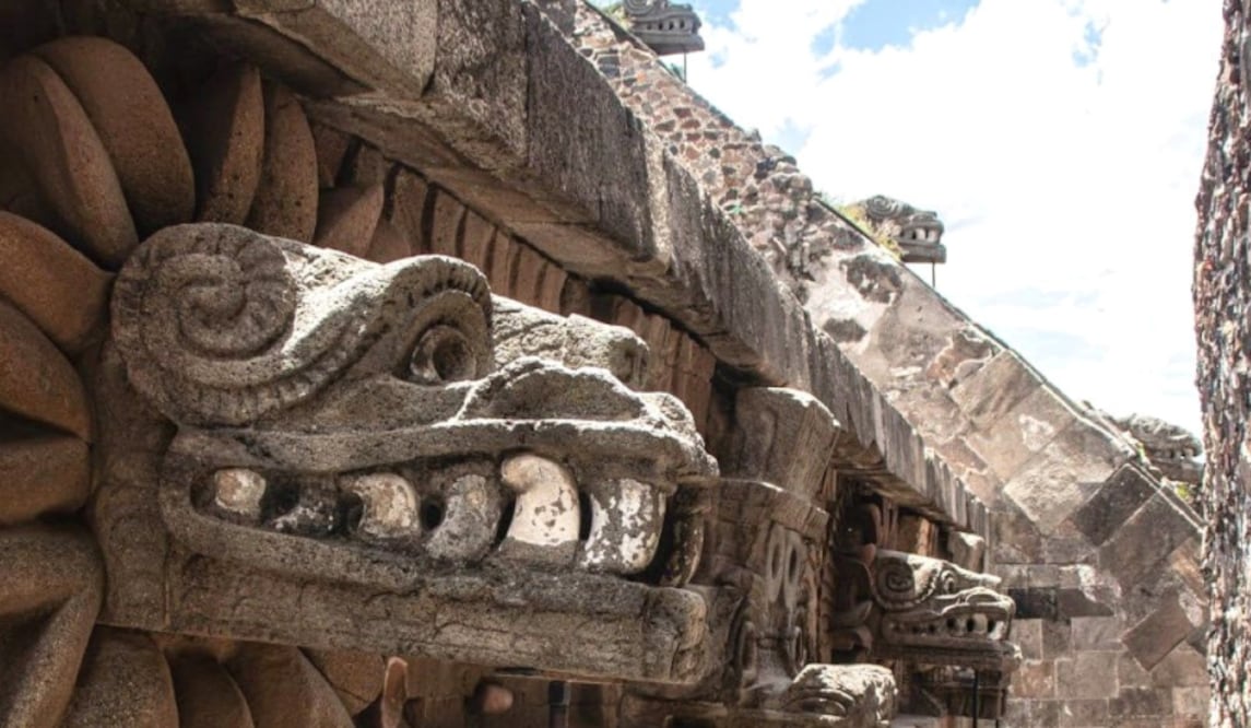 Pirámide de la Serpiente Emplumada, ubicada en Teotihuacan.
Foto: INAH