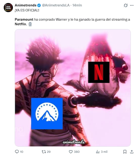 Retiro de oferta financiera de Netflix por la compañía de Warner Bros desata ola de memes en redes sociales, usuarios no perdonan. Foto: Captura de pantalla