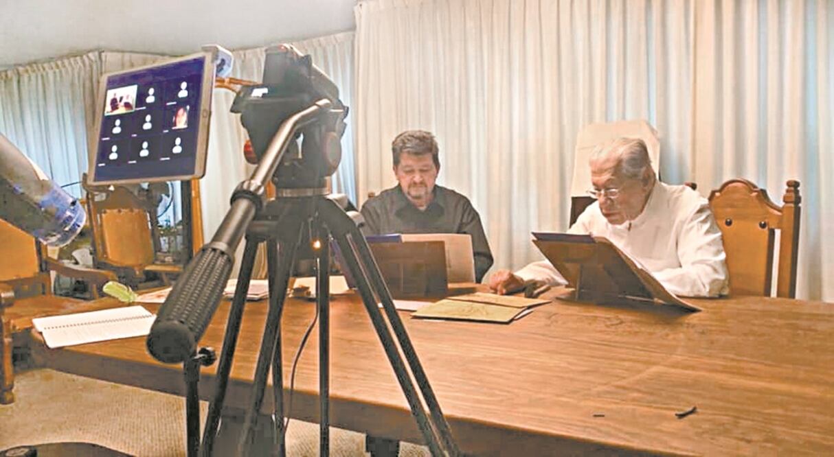 Juan Ignacio Aranda acompañó en la aventura a su padre. Ambos montarán desde su hogar la puesta. Foto: FACEBOOK