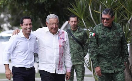 AMLO supervisa en Yucatán avances del Tren Maya 