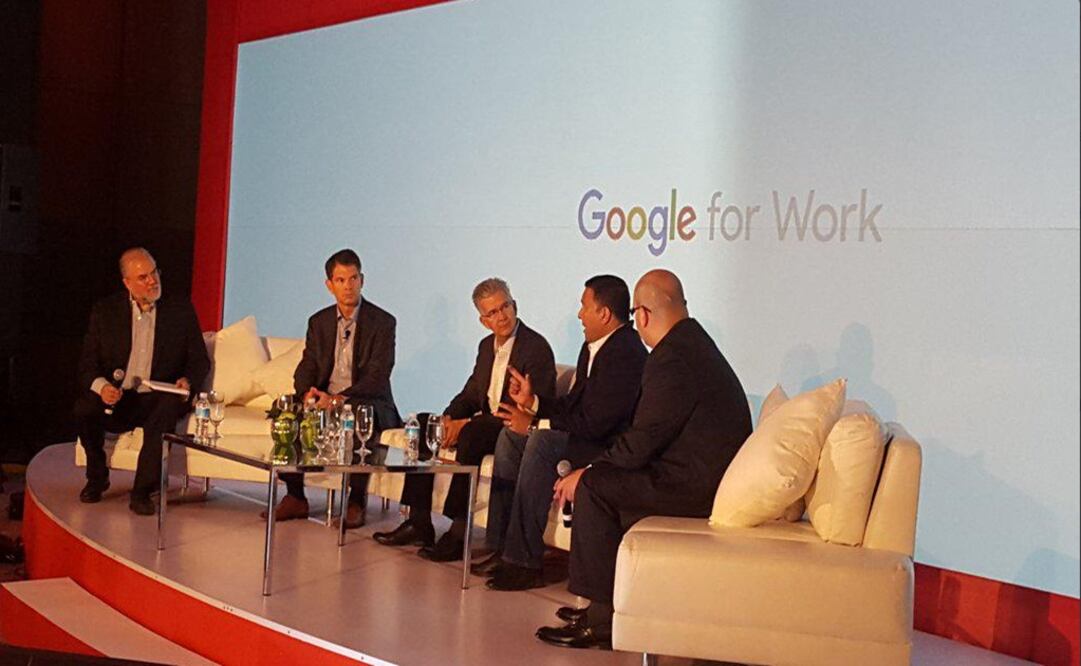 Una alianza que lo cambia todo; con Jorge Giraldo, Tom Archer, Mark Daigle y Carlos López. #PwCyGoogle/ FOTO: Twitter @PwC_Mexico