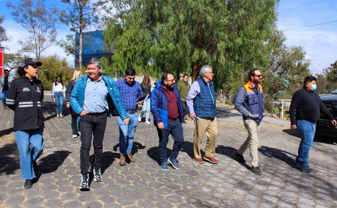 Autoridades hicieron un recorrido de diagnóstico para evaluar la viabilidad de las estaciones de la Línea 4 del Cablebús, desde el Pedregal de San Nicolás hasta Ciudad Universitaria. Foto: Secretaría de Obras y Servicios CDMX (@SOBSECDMX)