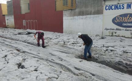 Se registra fuerte granizada en Toluca; vecinos reportan afectaciones