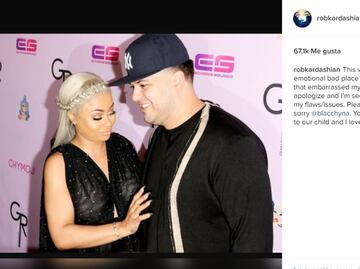 Rob Kardashian se disculpa con Blac Chyna