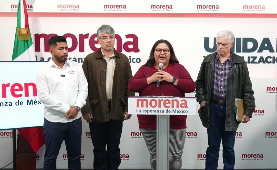 Foto: Facebook MORENA, Conferencia de prensa de Citlalli Hernández