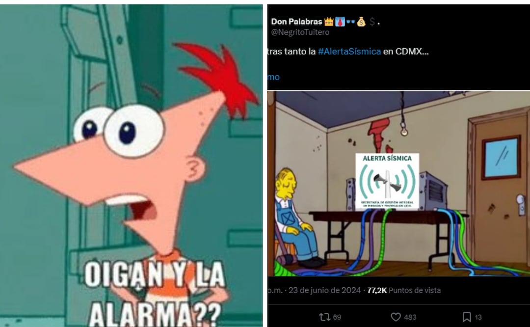 Los mejores memes del sismo hoy 23 de junio de 2024.
Foto: Captura de pantalla