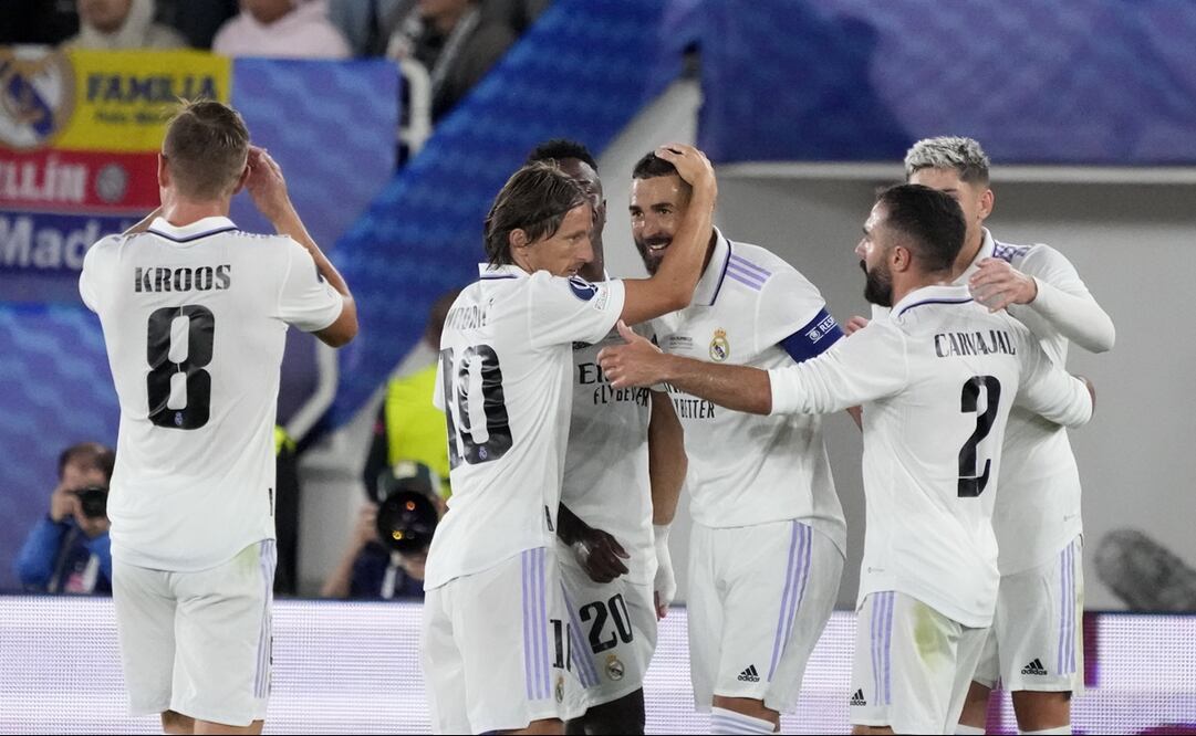 Karim Benzema celebrandó el segundo gol del Real Madrid - FOTO: AP