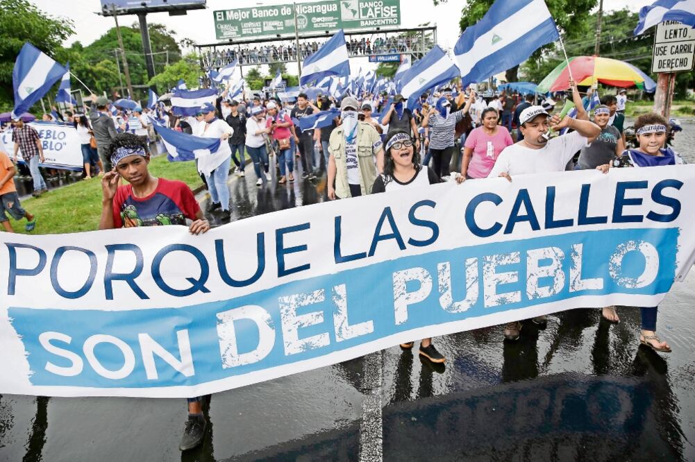 Miles de nicaragüenses salieron a las calles el pasado 12 de julio en Managua, para protestar contra el presidente Daniel Ortega. (RODRIGO SURA. EFE)