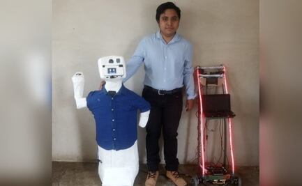 Joven yucateco construye robot que previene sobre el Covid y habla maya
