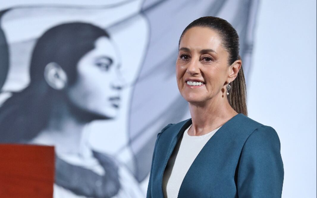La presidenta Claudia Sheinbaum en su conferencia mañanera del 9 de julio de 2025. Foto: EFE