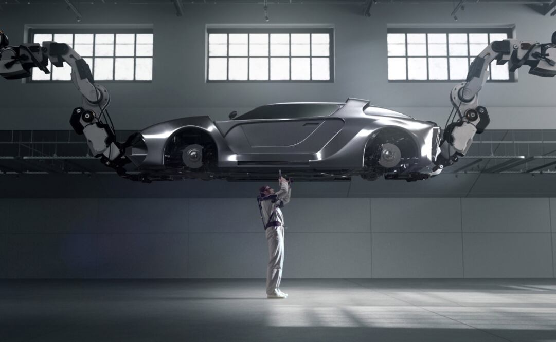 El exoesqueleto VEX ayudará a disminuir lesiones en las articulaciones en los armadores de autos./AUTOBLOG.COM